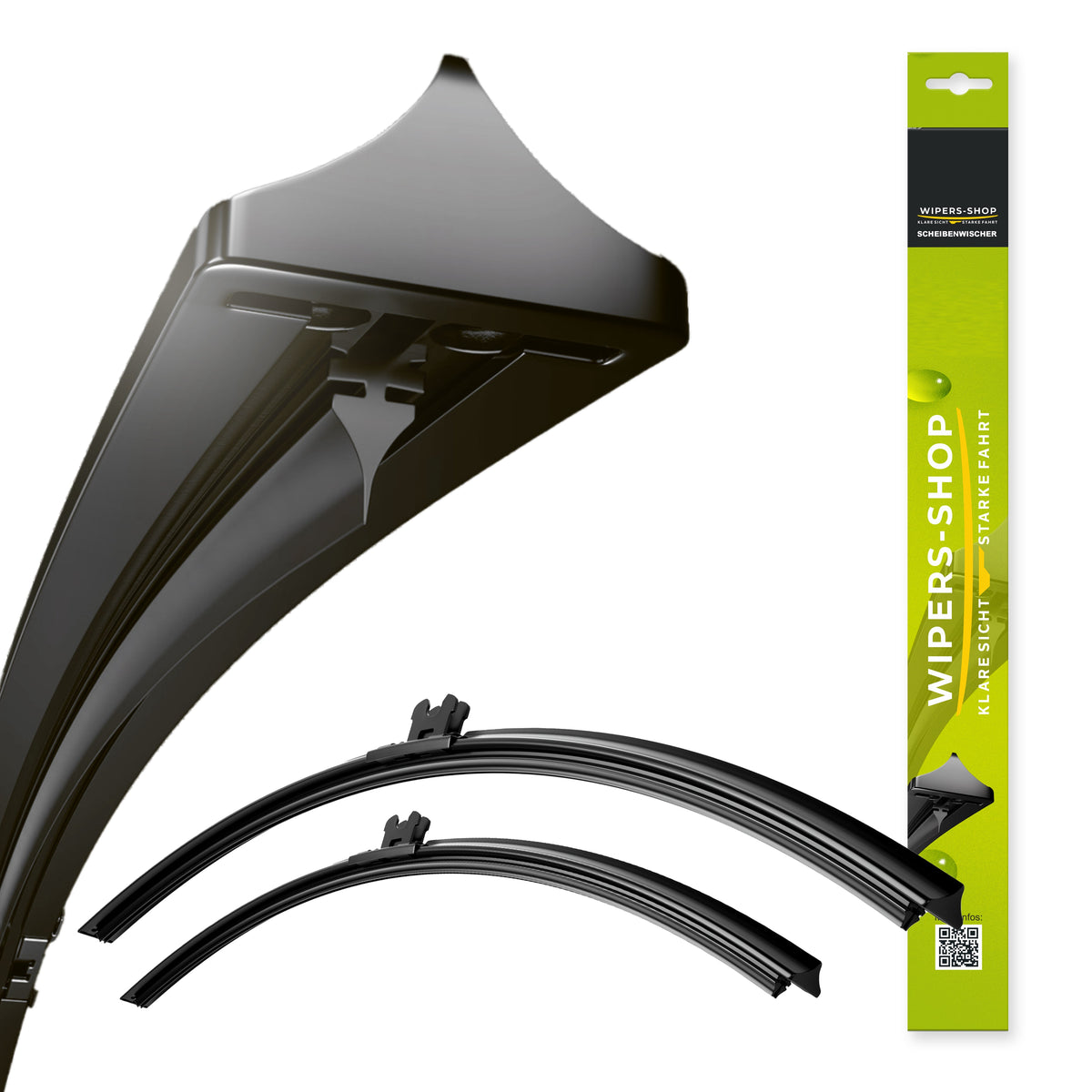 Wipers-Shop Basic Action Scheibenwischer Set mit Verpackung