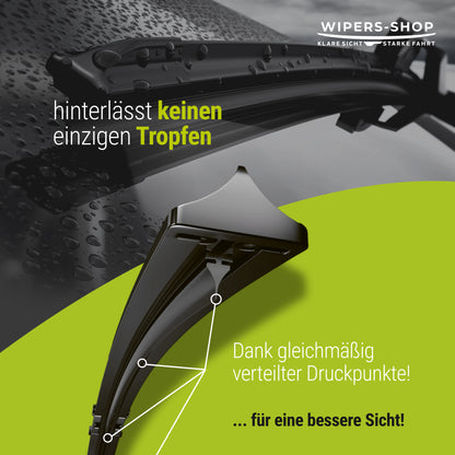 Hinterlässt keinen einzigen Tropfen dank gleichmäßiger Druckpunkte