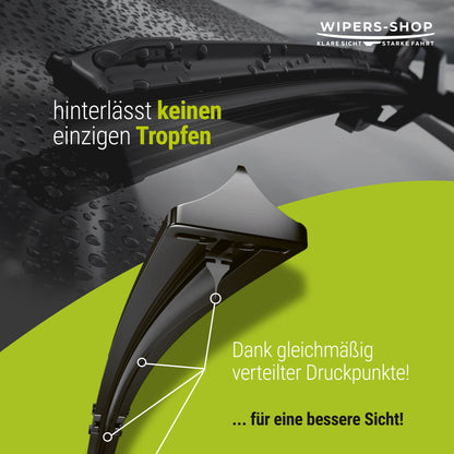 Hinterlässt keinen einzigen Tropfen dank gleichmäßiger Druckpunkte
