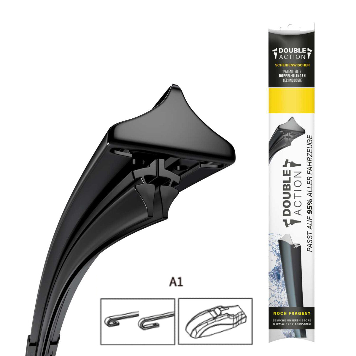 Frontscheiben-Bundle für CITRÖEN C-Zero | ab 2010 | Doppelscheibenwischer + Versiegelungs-Set + Wischwasserzusatz