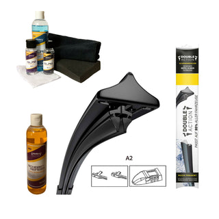 Frontscheiben-Bundle für LOTUS Evora | ab 2009 | Doppelscheibenwischer + Versiegelungs-Set + Wischwasserzusatz