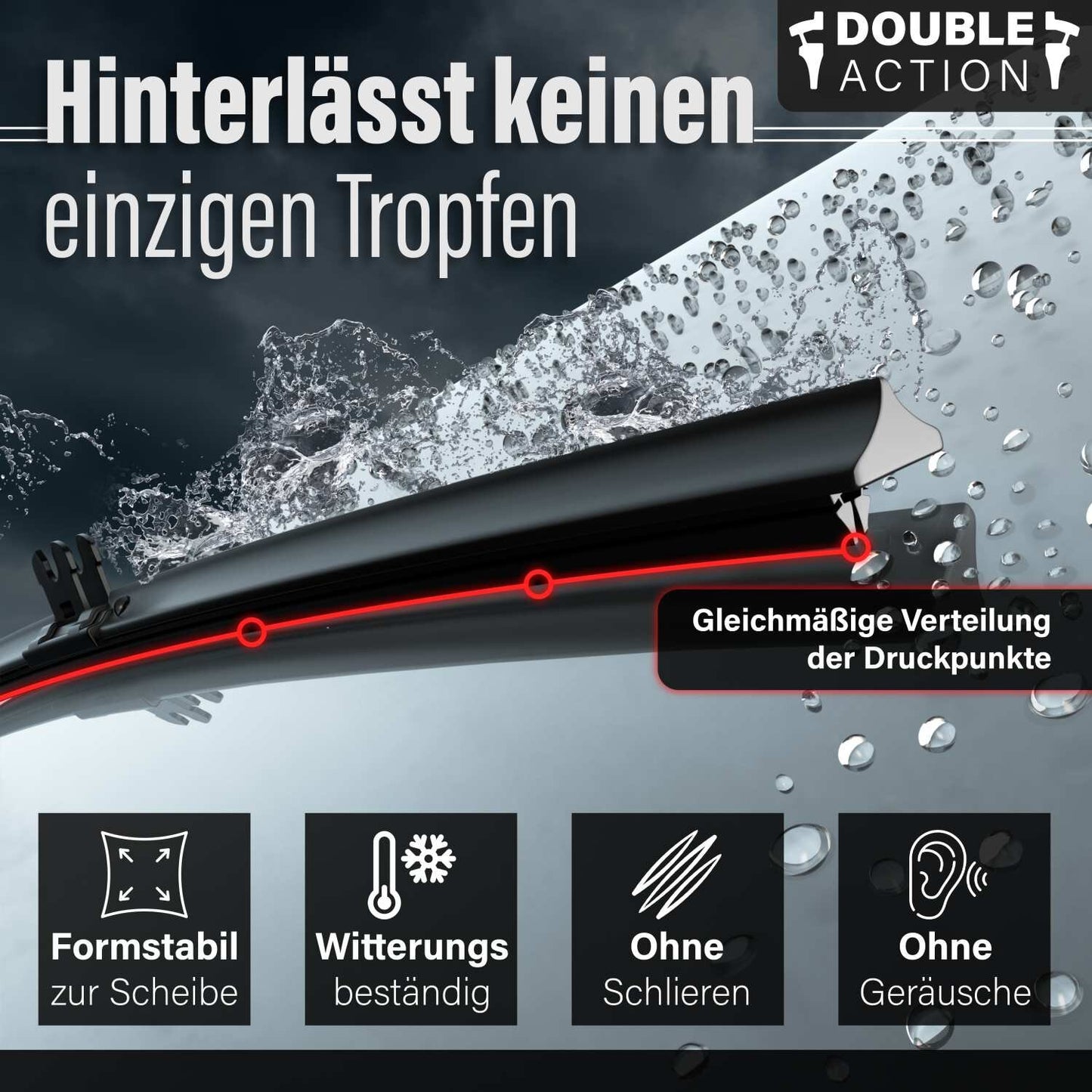 Doppelscheibenwischer für ALFA ROMEO 33 - 33 Kombi | Bj. 83-94 | Double Action