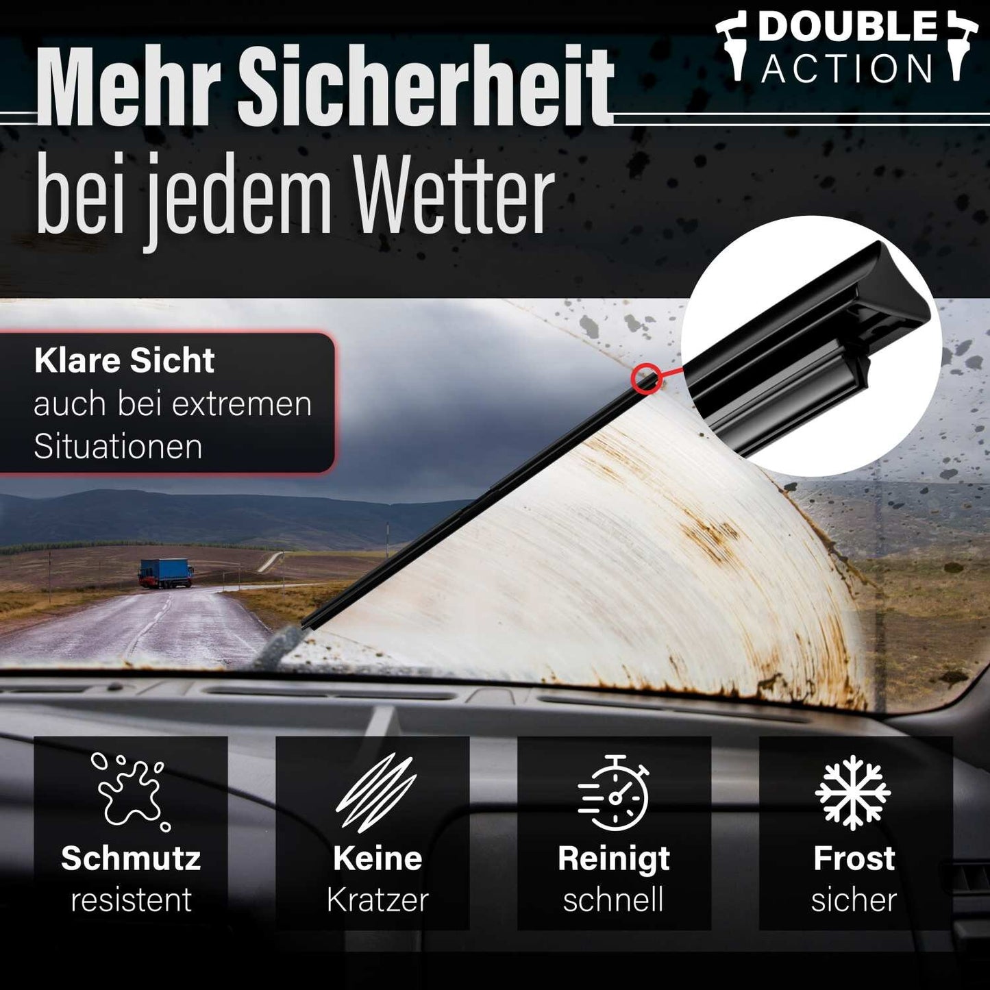 Doppelscheibenwischer für ALFA ROMEO GT | Bj. 03-05 | Double Action
