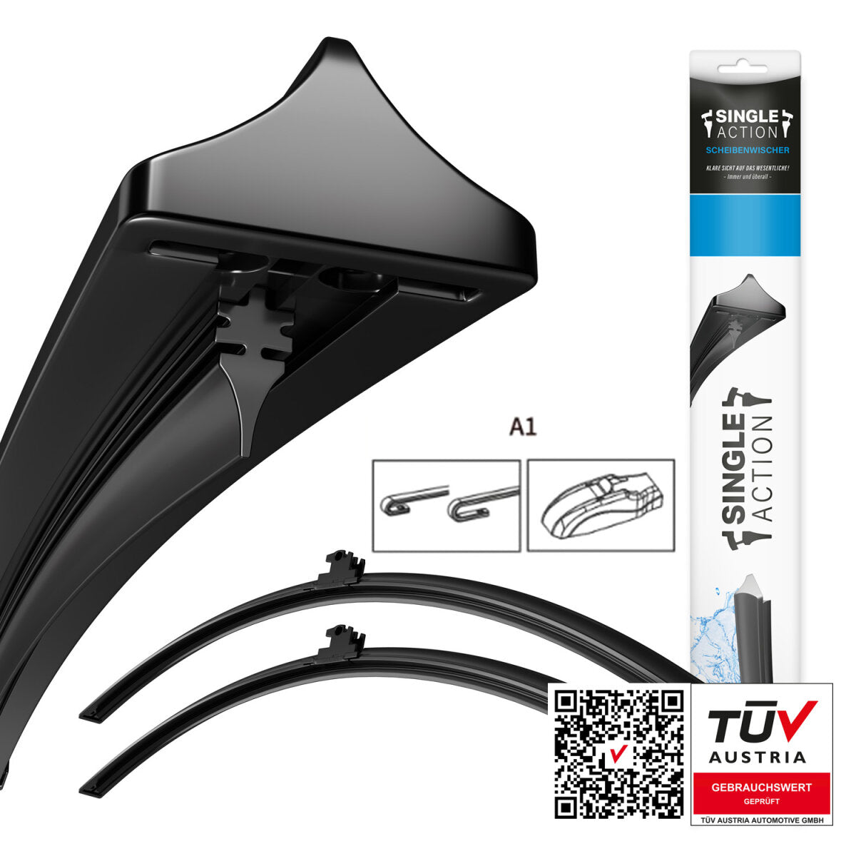 Scheibenwischer für AUDI V8 | Bj. bis 1990 | Single Action