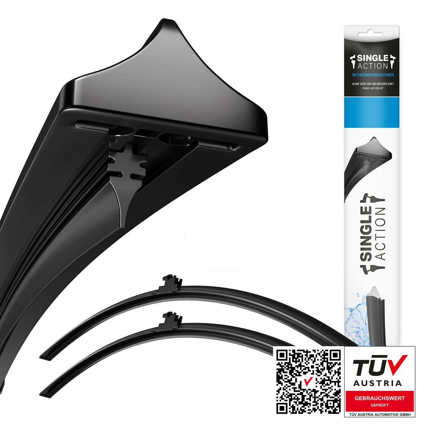 Scheibenwischer Single Action - Länge: 700/700mm - Set für Frontscheibe - WS100