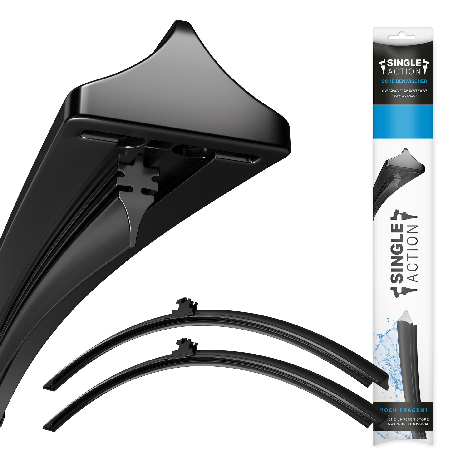 Single Action Scheibenwischer Set mit Verpackung