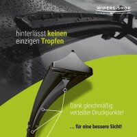 Wischerblätter für HONDA Civic | ab 2017 | Basic Action | Set für Frontscheibe | Länge: 650/450mm