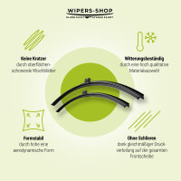 Wischerblätter für HYUNDAI Tucson | ab 2020 | Basic Action | Set für Frontscheibe | Länge: 650/400mm